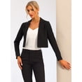 thumbnail image 3 of Chaqueta de Manga Larga para Mujer Blazer Corto con Solapa para Negocios Negro XS, 3 of 6