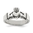 thumbnail image 1 of 925 Sterling Silver Antiqued Claddagh Ring, 1 of 2