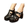 thumbnail image 4 of UKAP Womens Heels Sandals Waterproof Beach Sandal Ankle Strap Rain Shoe Ladies Shoes Non Slip Black 7, 4 of 9