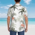 thumbnail image 3 of Lsque Vintage Palm Trees pattern Hawaiian Shirt for Men, Unisex Summer Beach Casual Short Sleeve Button Down Shirts-Medium, 3 of 9
