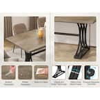 Tribesigns 63'' Executive Desk, Rustic Computer Desk with Gray Tabletop and Stylish Metal Legs