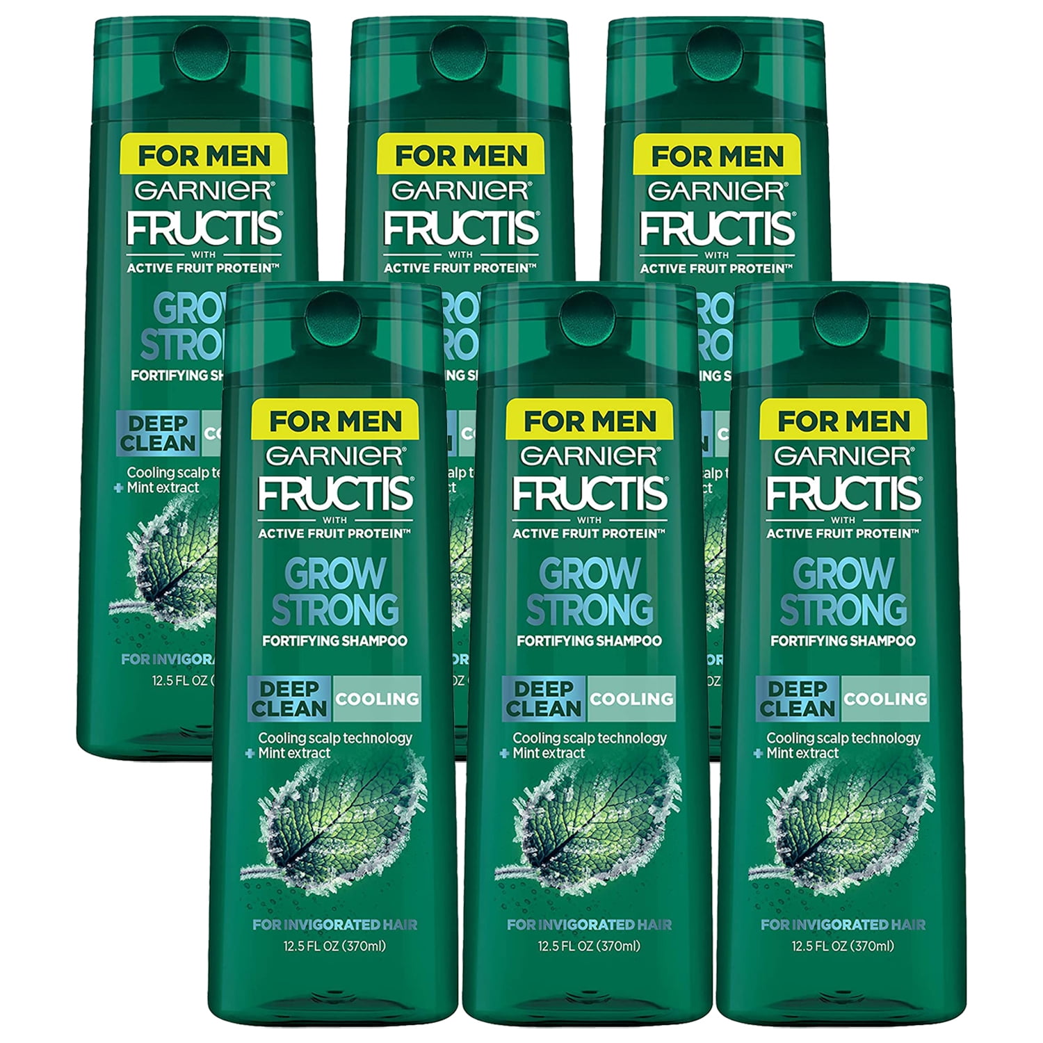 Pack of (6) Garnier Hair Care Fructis Grow Strong Cooling Deep Clean