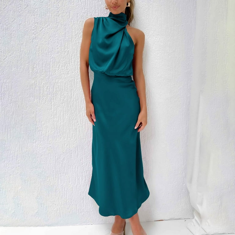 Women Summer Dress Vacation Long Formal Satin Dress Turtleneck Holiday Sleeveless Side Slit Flowy Maxi Tank Dresses Female Clothing - Walmart.com Women Summer Dress Vacation Long Formal Satin Dress Turtleneck Holiday Sleeveless Side Slit Flowy Maxi Tank Dresses Female Clothing - Walmart.com