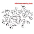 thumbnail image 2 of CL104 - 100 pcs. Silver Tone Lobster Clasps - 12mm X 7mm - Made of Alloy - Claw Clasps - Hole Size: 1.5mm, 2 of 3
