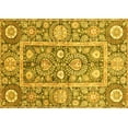 thumbnail image 1 of Ahgly Company Machine Washable Indoor Rectangle Oriental Yellow Traditional Area Rugs, 5' x 7', 1 of 4