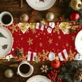 thumbnail image 5 of Red Christmas Dresser Scarf Farmhouse, Dining Table Decorations for Wedding/Parties, Snowman Xmas Snowflake Gifts Winter Table Runner 70 Inches Long for Kitchen Dining, 13 x 70 In, 5 of 9