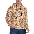 thumbnail image 2 of Wukai Wildflowers Vintage Print Men Hoodies Fleece Sweatshirts Long Sleeve Sweaters Pullover Fall Outfits Winter Clothes-4X-Large, 2 of 7