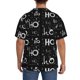thumbnail image 3 of Balery Ho-Ho-Ho 2 Camisa Casual de Manga Corta con Botones para Hombre, Texturizada, Estilo Cubano, para Playa, Verano-4X-Large, 3 of 5