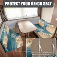 thumbnail image 2 of FOR U DESIGNS Beach Turtle Starfish Print RV Dinette Cushion Covers Stretch Replacement Camper Cushion Slipcover Scratch-resistant RV Couch Cover, 1 Backrest Covers and 1 Bench Covers, 2 of 7