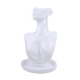 thumbnail image 3 of Elegante collar cadena joyería busto collar expositor soporte para encimera blanco Zulema Collar Busto Titular, 3 of 8