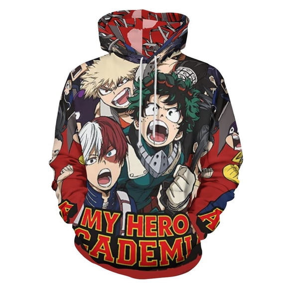 My Hero Academia Unisex Sweatshirts Loose Pullover Sweater Hooded Hoodie 3D Printing Jacket Winter Fall Clothes S