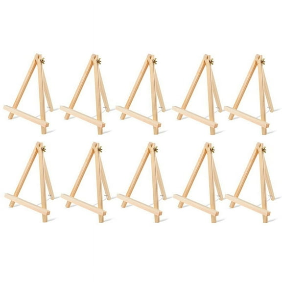10PCS Wood Easels, 9 Inches Tabletop Tripod, Painting Party Easel, Kids Student Easels for