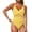 Yellow, variant on Cross Back,Bathing Suit for Women,Tie Side,Ruched Monokinis,Tummy Control Swimsuits for Women,Push Up Swimwear,Hollow Monokini Swimwear Black L