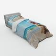 thumbnail image 3 of Ambesonne Christmas Bedding Set 4 Pcs, Sandman with Santa Hat, Queen, Blue Cream, 3 of 3