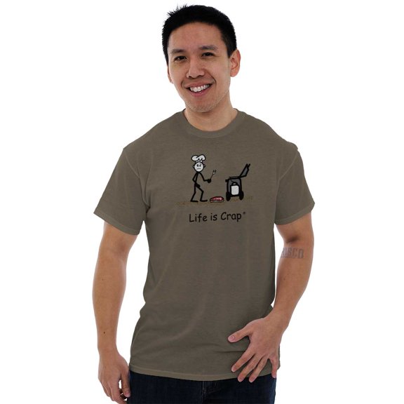BBQ Mens T-Shirts T Shirts Tees Tshirt Life is Crap Steak Funny Grilling Gift