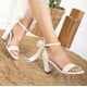 thumbnail image 3 of Noelle - Sandalias de boda color marfil con lazo crema 23 CM, 3 of 6