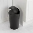 thumbnail image 3 of Round Swingtop Wastebasket Indoor Use Easy Clean Plastic Ideal Kitchen Bathroom, 3 of 6