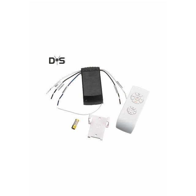 Wireless RF Ceiling Fan Light Remote Control Kit - 85-265V 1000W ABS Controller Set with 3 Speeds, 4 Timing Options (1/2/4/8H), 10M/30M Open Space Range, White Remote & Black Receiver - Includes