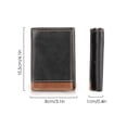 thumbnail image 2 of Gustave 2 Pack Men's Leather Trifold Wallets RFID Blocking Zipper Slim Wallet Purse with Credit Card Holder Slots, ID Window - Black & Brown, 2 of 10