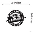 thumbnail image 4 of Dad No pain No gain Active Quotes & Sayings Wall Decal Decoration Bicep curls No Pain Workout Motivational Quote Lasts Years and Easily Removable - Size: 20 In(W) x 16 In(H), 4 of 5