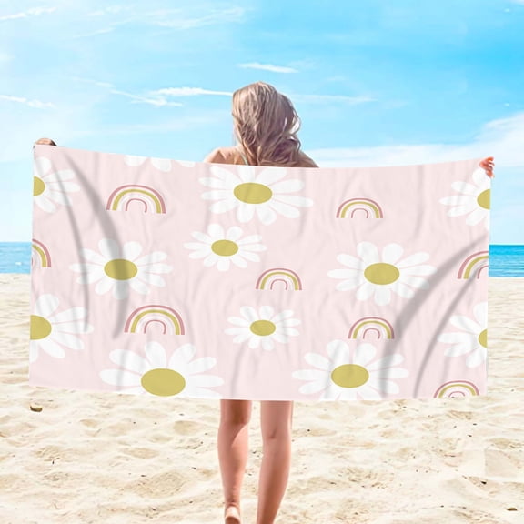 Uiz Merueh Beach Towel Oversize Bath Towels Highly Absorbent Bath Towels for Bathroom Vacation Necessities