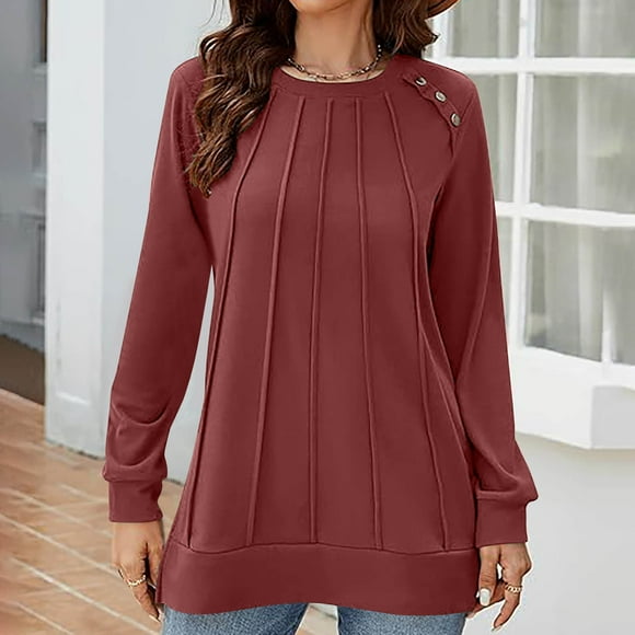 RKSTN Women Blouses Women's Casual Fashionable Trumpet Sleeves 3/4 Sleeves Printed and Tied Top Women Polyester Blouse