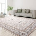 thumbnail image 5 of Lochas Area Rugs Modern Vintage Floral Rug Accent Carpet for Living Room Bedroom Home Decor,4'x6',Beige, 5 of 7
