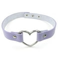 thumbnail image 4 of Harajuku OU cuero Collor corazón gargantilla Collar cuello Púrpura Hugo Corazón Gargantilla, 4 of 7