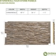 thumbnail image 6 of Ekena Millwork 45 3/4"W x 24 1/2"H x 1 1/4"D Canyon Ridge Stacked Stone, EverStone Faux Stone Siding Panel, Cannondale, 6 of 11