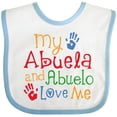 thumbnail image 3 of Inktastic My Abuela and Abuelo Love Me Boys or Girls Baby Bib, 3 of 4