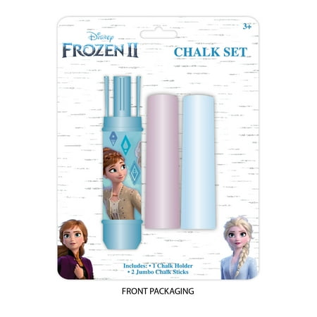 Disney Frozen 2 Chalk set includes 2 Jumbo Chalk Sticks and 1 Jumbo Chalk Holder