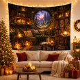 thumbnail image 3 of Magical Interior Resembling with Study Library Nook Nestled, Serene Fantasy for Plant Lovers, Indoor Plant Wall Decor, Mother'S Day Gift, Tapestry Wall Hanging for Bedroom and Dorm, 3 of 7