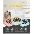thumbnail image 4 of Set of 2 Pet Cat Dog Slow Down Eating Food Water Feeding Bowl, 4 of 8