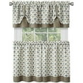 thumbnail image 2 of Callie Tier Pair and Valance Set - 58 x 24/52 x 14 - Taupe/Silver, 2 of 4