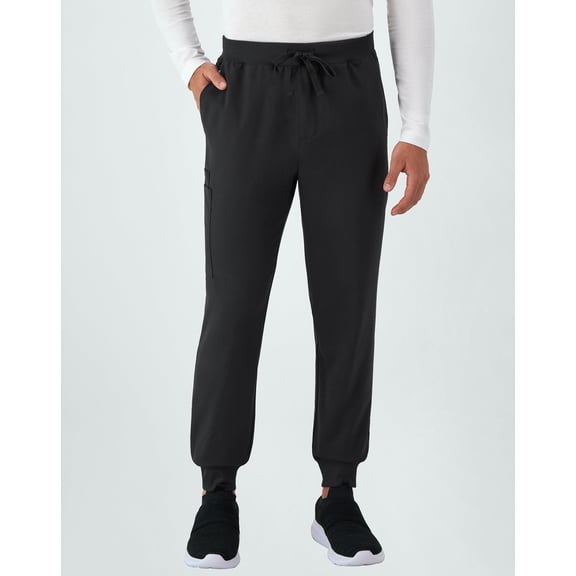 Hanes Comfort Fit Scrubs Men's Scrub Joggers New Ebony S