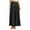 Black, variant on Ohufall Women's Flowy Maxi Skirts Summer Solid Casual Elastic High Waist Skirt Fashionable Casual Pleated Long Skirts for Women