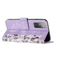 thumbnail image 4 of Phone Case for Samsung Galaxy S20 FE Wallet Cover with Crossbody & Wrist Strap, Elegant PU Leather Flip Flower Pattern Kickstand Credit Card Holder Phone Case Cover for Galaxy S20 FE, Purple, 4 of 9