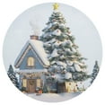 thumbnail image 3 of Ryvnso Snow Christmas Tree Round Plate Mats Dining Table Placemat Set of 4 for Holiday Decoration, 3 of 7