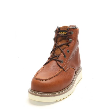 wolverine men's moc toe wedge work boots