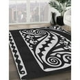 thumbnail image 3 of Ahgly Company Machine Washable Indoor Square Transitional Night Black Area Rugs, 6' Square, 3 of 7