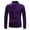 Purple, variant on Men's Winter Thermal Velvet Stand Collar Long Sleeve Base Layer Shirt for Cold Weather Outdoor Comfort Workwear Men's Trench Coat Plus Size Winter Cardigan for Men