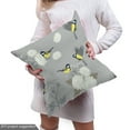 thumbnail image 4 of Ambesonne Bird Print Fabric by the Yard Upholstery, Titmouse Chrysanthemums, 3 Yards, Dimgray Yellow, 4 of 4