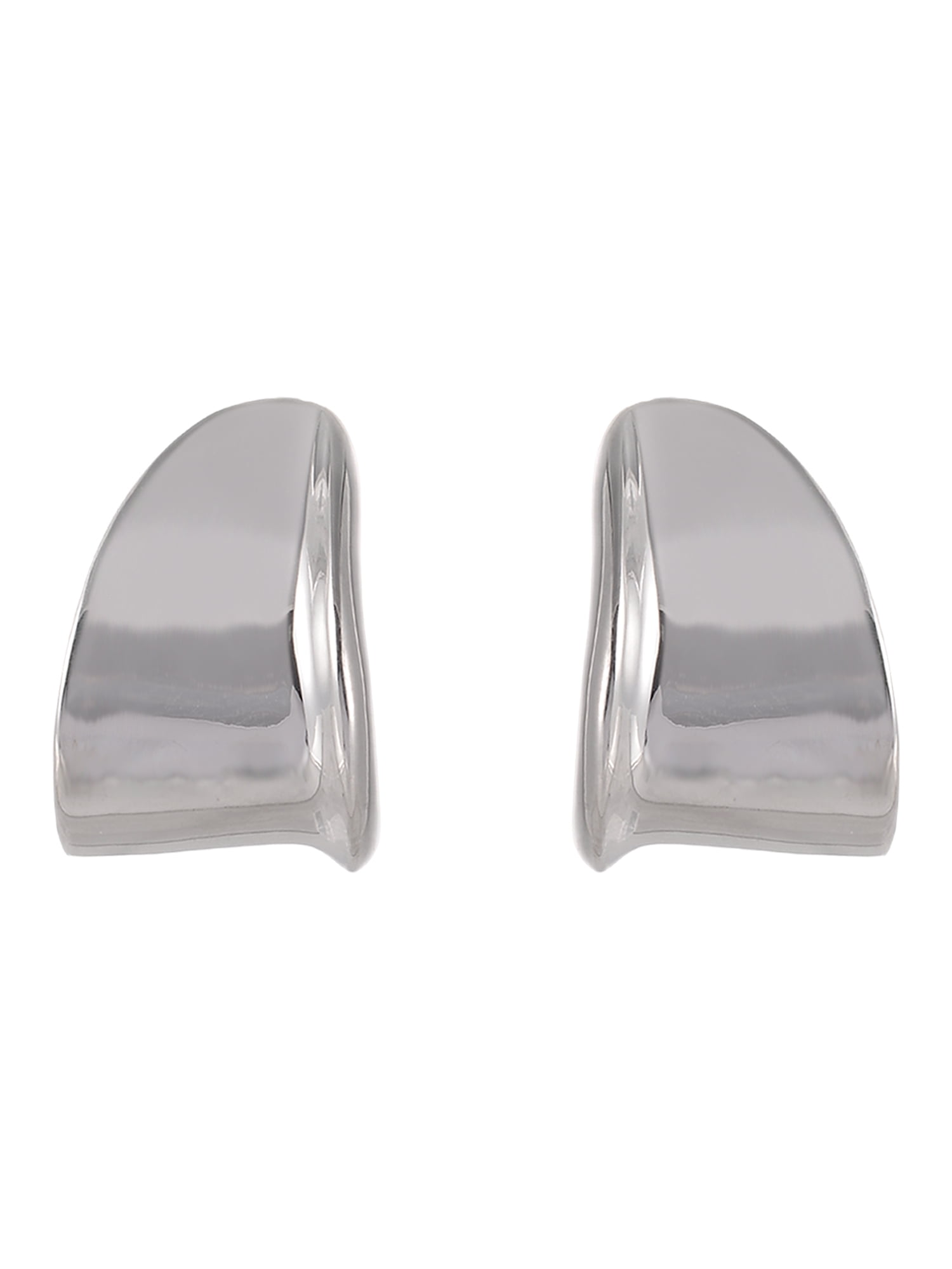 Time and Tru Goldtone and Silvertone 2-On Textured Wide Hoops Earring Set