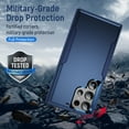 thumbnail image 2 of Dteck for Samsung Galaxy S24 Ultra Case, Full Body Heavy Duty Rugged Shockproof Protective Phone Cover with Tempered Glass Screen Protector and Camera Lens Cover,Blue, 2 of 7