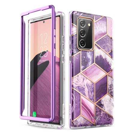Custodia I-Blason Cosmo Series Per Samsung Galaxy Note 20 5G – Design Marmo Ocean, Paraurti Antiurto - 3