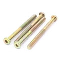 thumbnail image 1 of Unique Bargains M8 x 100mm Male Threaded Hex Socket Head Cap Screw Bolt Bronze Tone 4 Pcs, 1 of 1