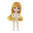 thumbnail image 1 of Mini muñeca de 16 pelucas y 13 articulaciones móviles Baoblaze Cuerpo de muñeca BJD con cabeza Amarillo, 1 of 8