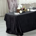 thumbnail image 2 of BalsaCircle 90" x 132" Black Rectangular Premium Velvet Tablecloth Table Linens, 2 of 8