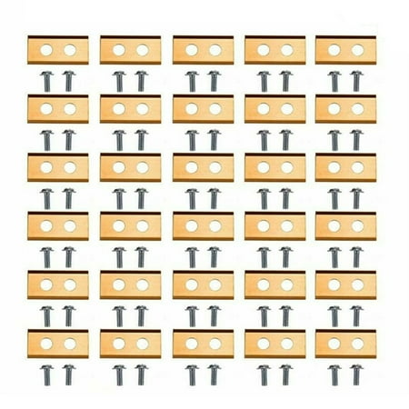 

Tomshoo 30Pcs Titanium Coated Mower + 60Pcs Screws Replacement for Worx Robot Lawn Mower