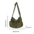 thumbnail image 3 of Bolso de hombro, bolso de mensajero de lona, bolso bandolera grande Hobo, bolsos casuales, respuesta rápida, 3 of 8